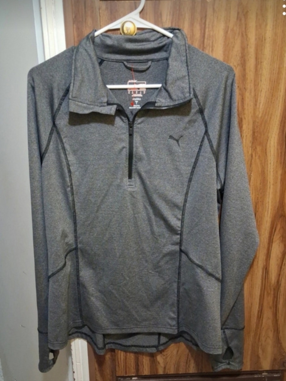 Puma Gray Half-Zip Performance Pullover